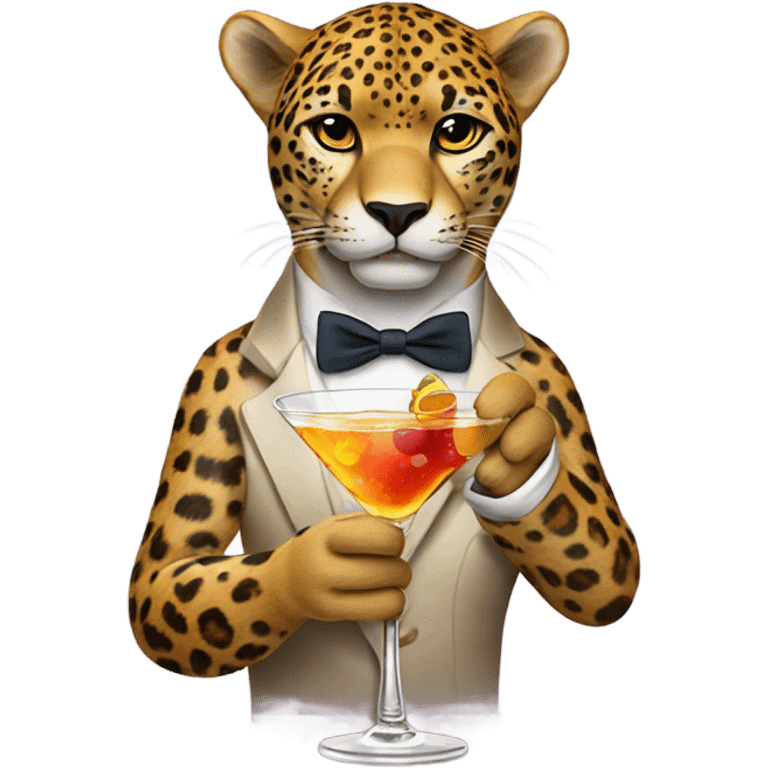 Jaguar with a martini emoji