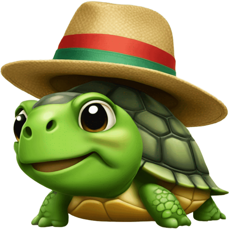 turtle wearing hat  emoji