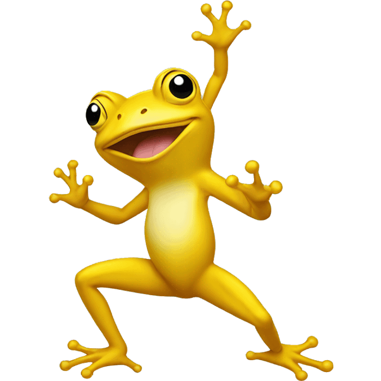 yellow frog movement emoj emoji