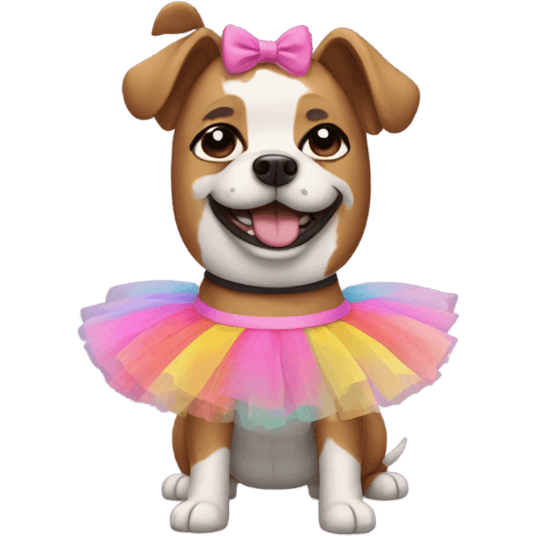 Dog with a tutu emoji