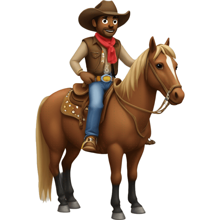 cowboy su cavallo emoji