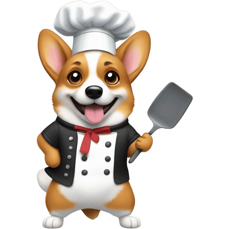 A corgi cooking emoji