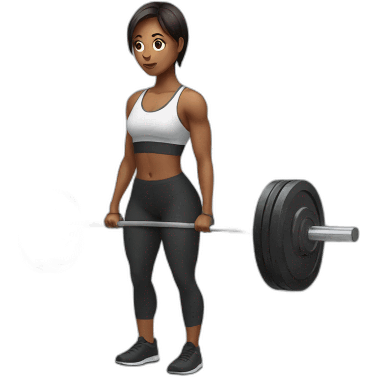  woman doing deadlift exercise emoji