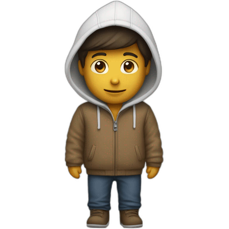 homme avec une capuche de dos emoji