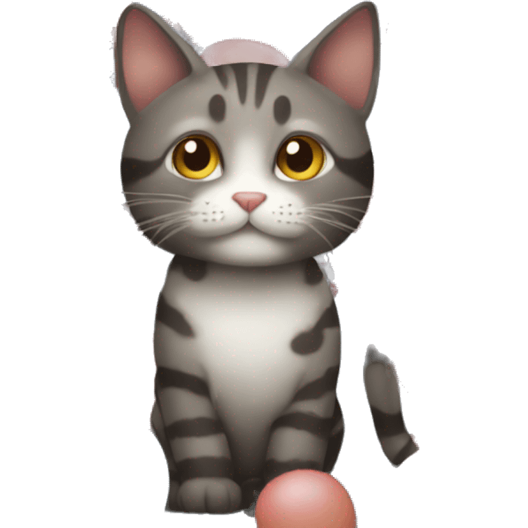 Cat with ballons emoji