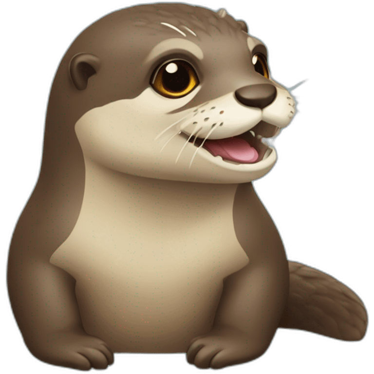 Loutre sur tortu emoji