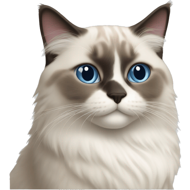 Ragdoll cat cuddling emoji