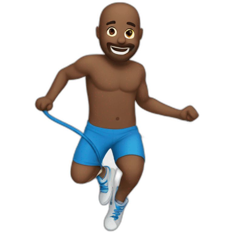 Man doing jumping rope emoji