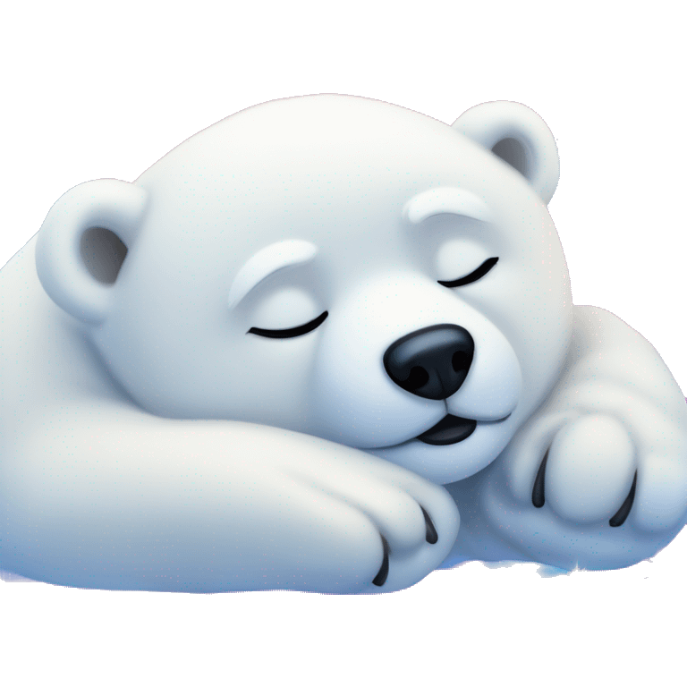 lisa frank sleeping polar bear emoji