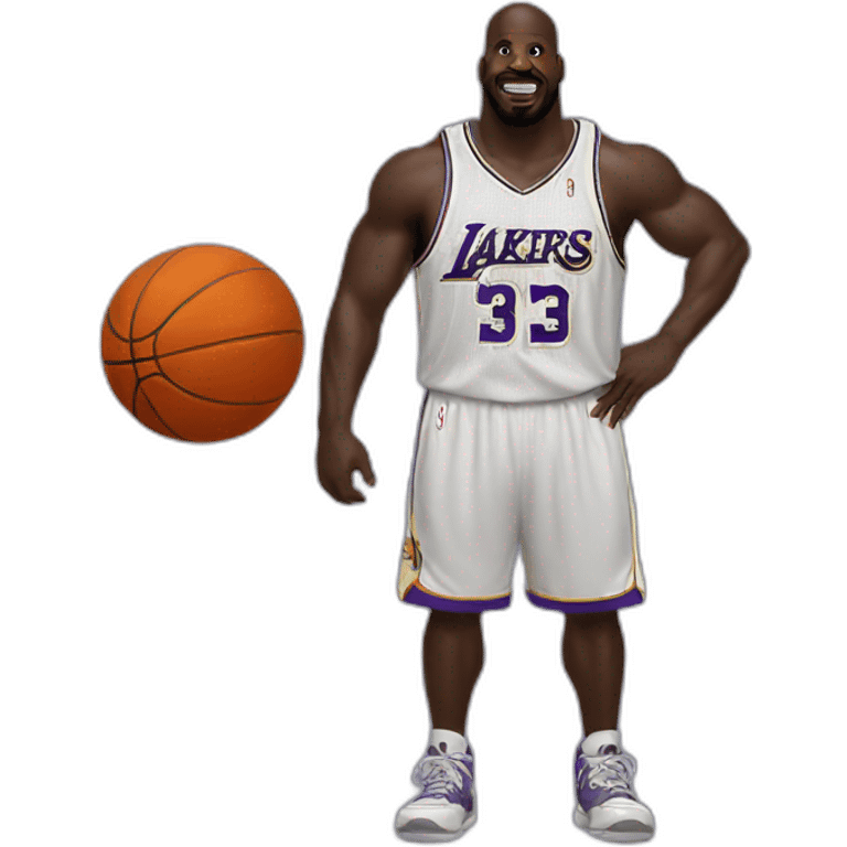 shaq holding a basketball emoji