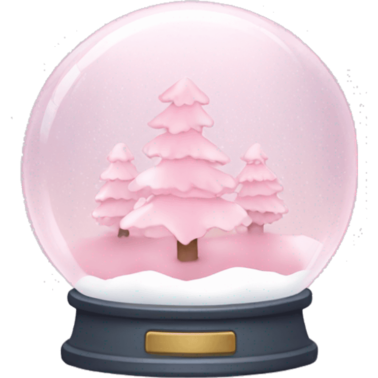 Pastel pink snow globe emoji