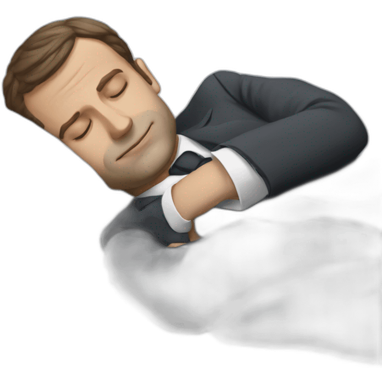 Macron sleeping emoji