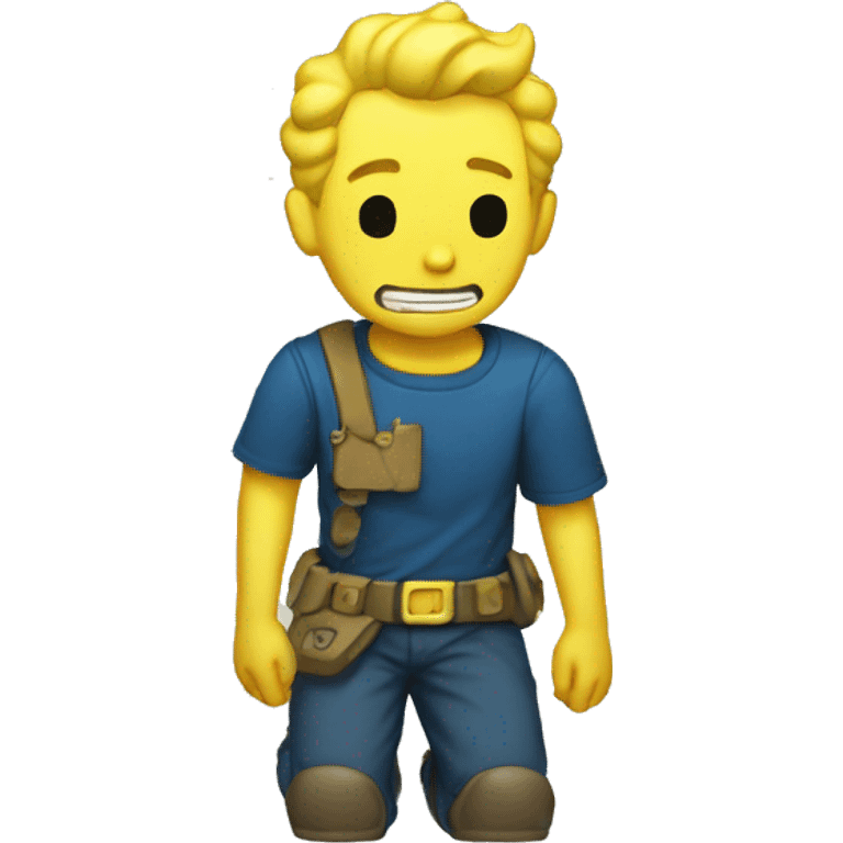 Ghoul vault boy on the ground emoji