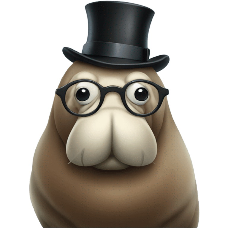 Walrus wearing a monocle emoji