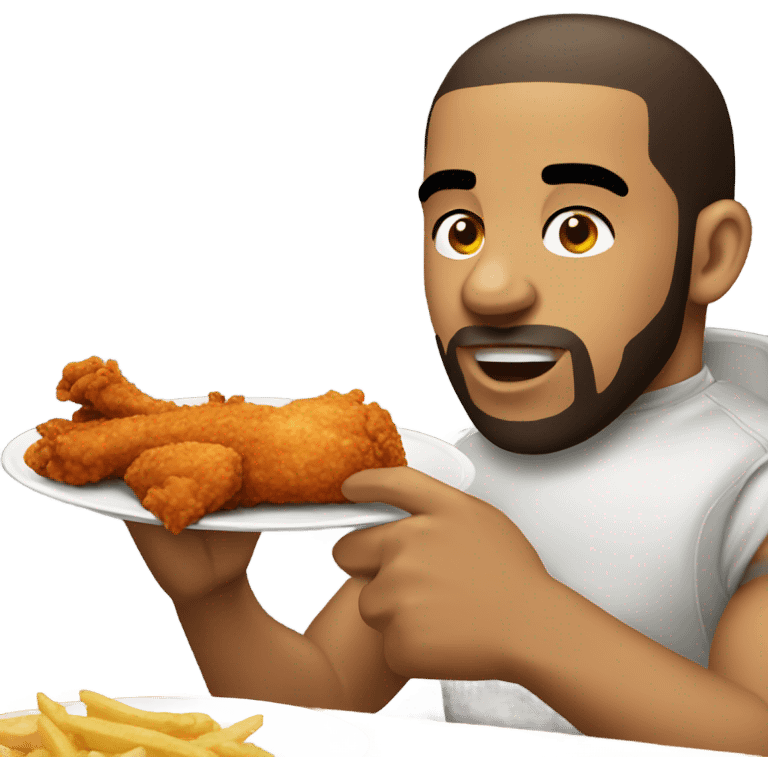 Drake eating fried chicken  emoji