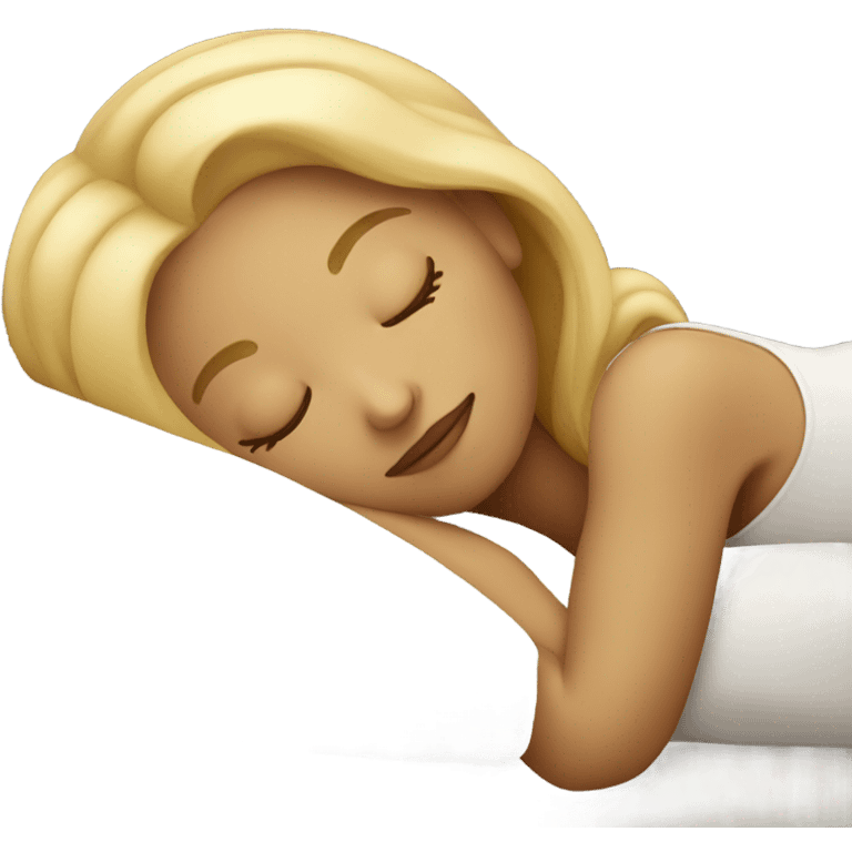 Blonde girl sleeping emoji