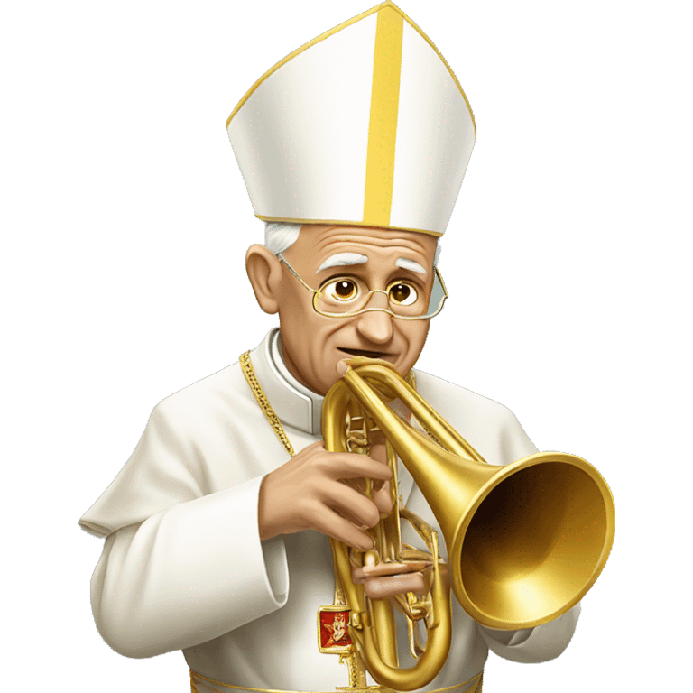 Pope playing trombone  emoji