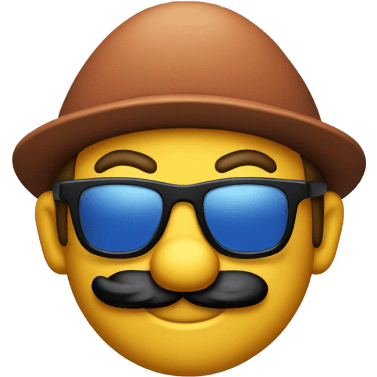 Mario with sunglasses emoji