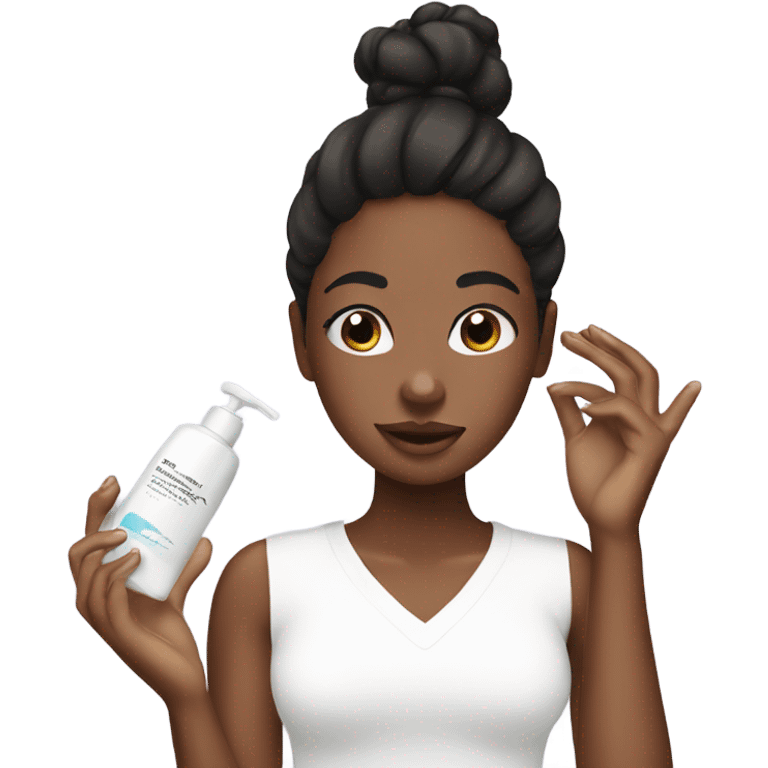 Girl doing skincare  emoji