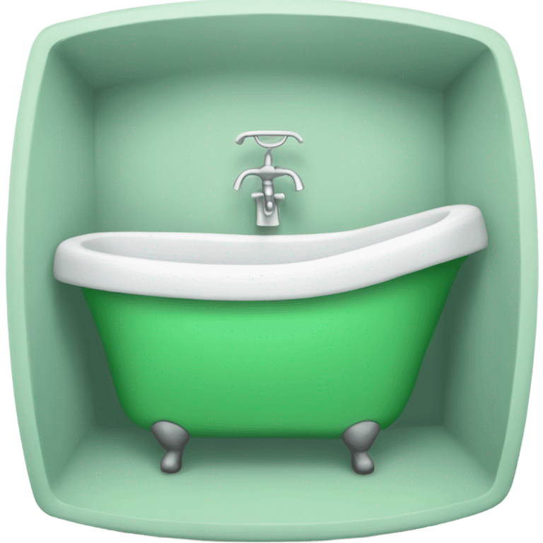 un baño plastico  portaltil color  verde emoji