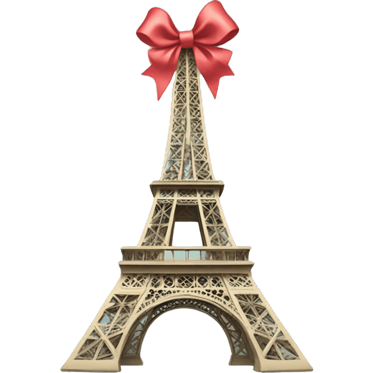 Eiffel Tower with a bow on top emoji