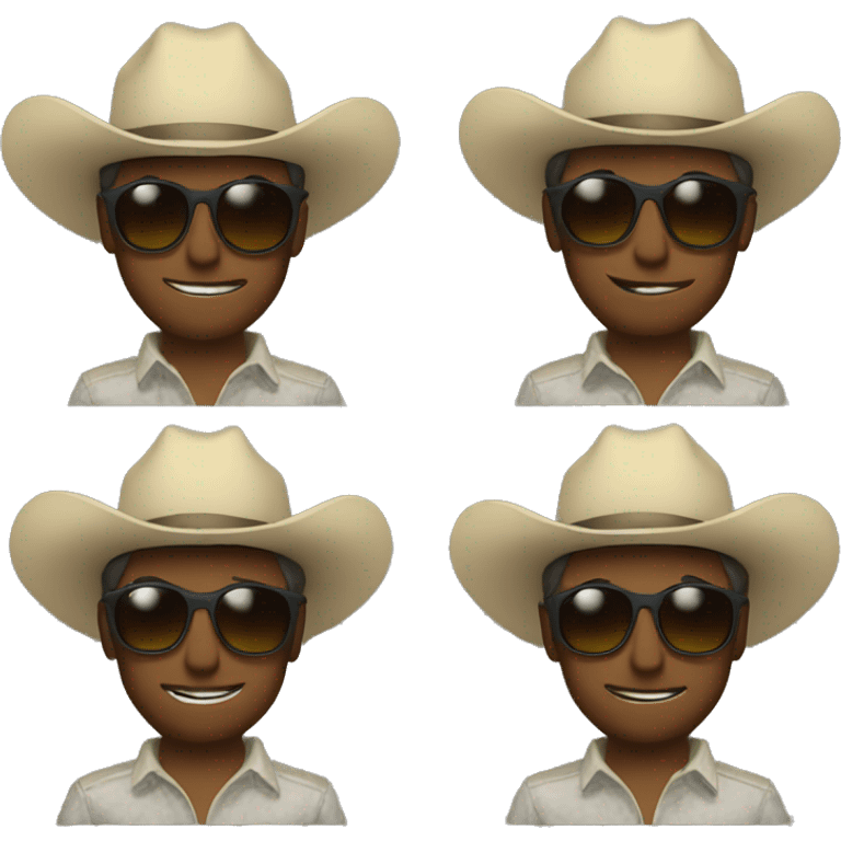 Gay cowboy sunglasses emoji