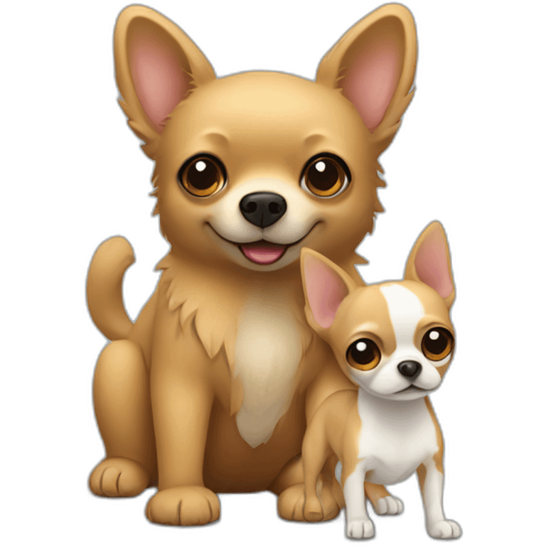 Bear and a Chihuahua emoji