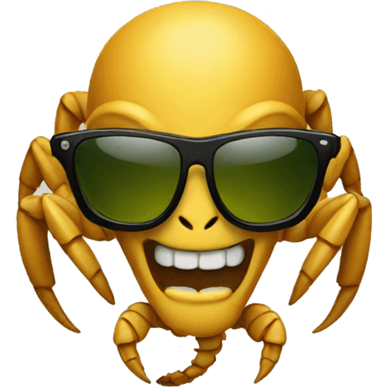 Scorpion with sunglasses emoji