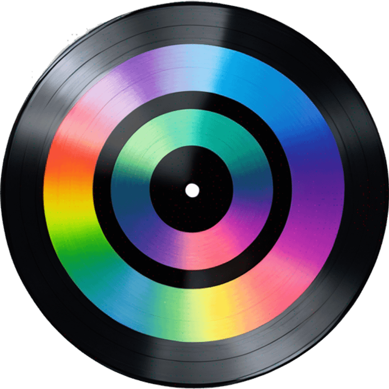 vinyl disc rainbow emoji