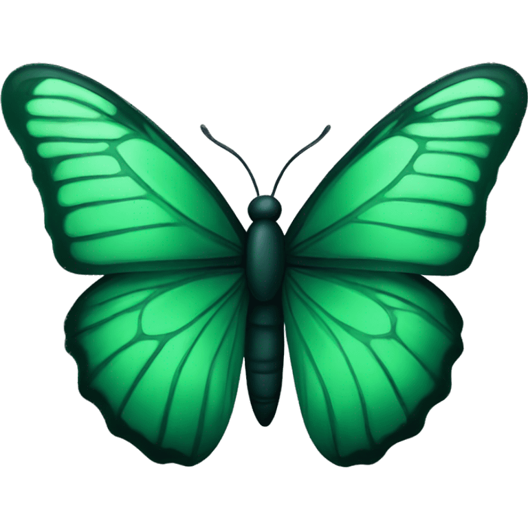 Dark green butterly in iphone design emoji