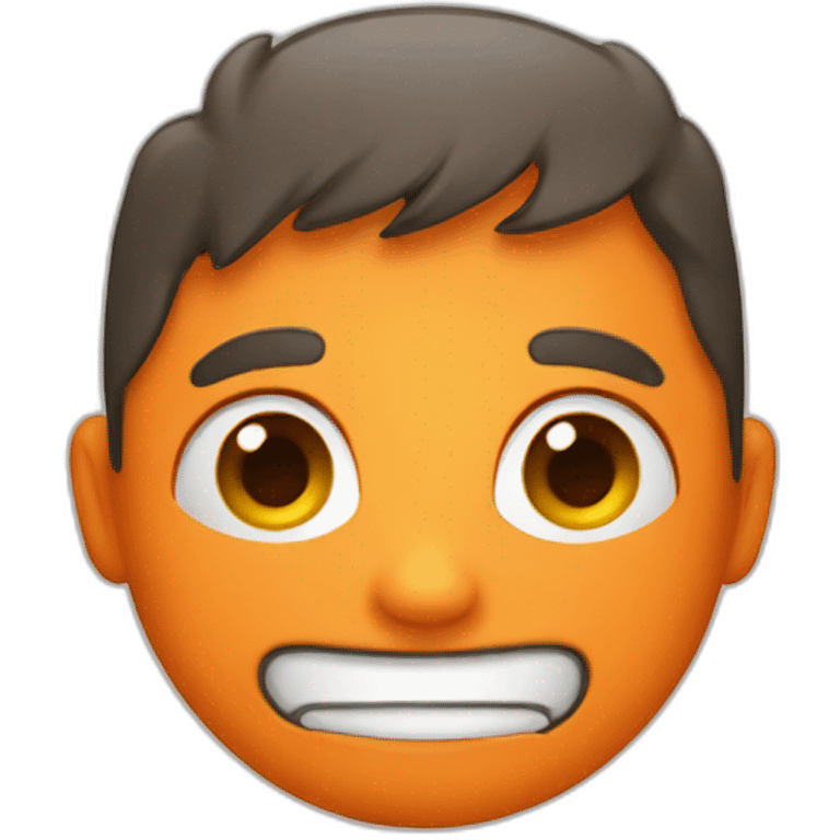 a one of orange circle emoji