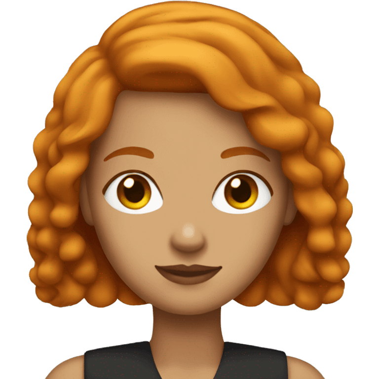 Girl boss with ginger hair  emoji