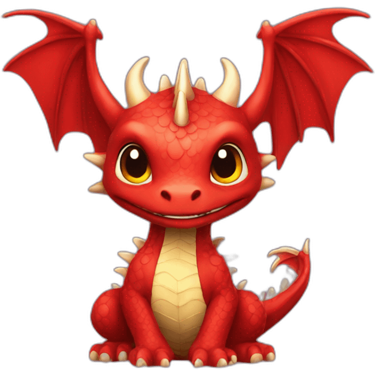 dragon cute star red emoji