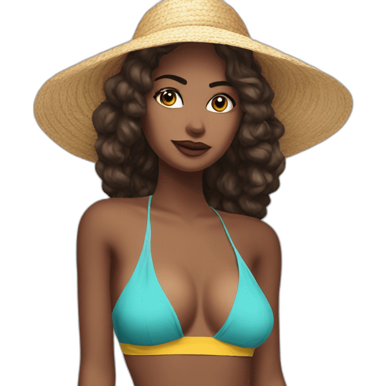 Provocative catalogue model beachwear emoji