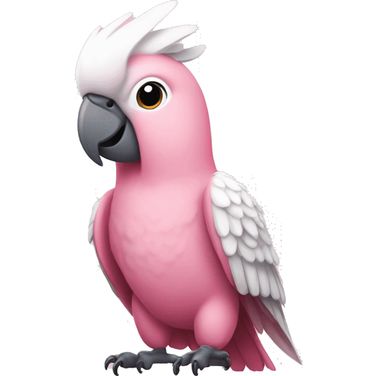 pink cockatoo standing up emoji