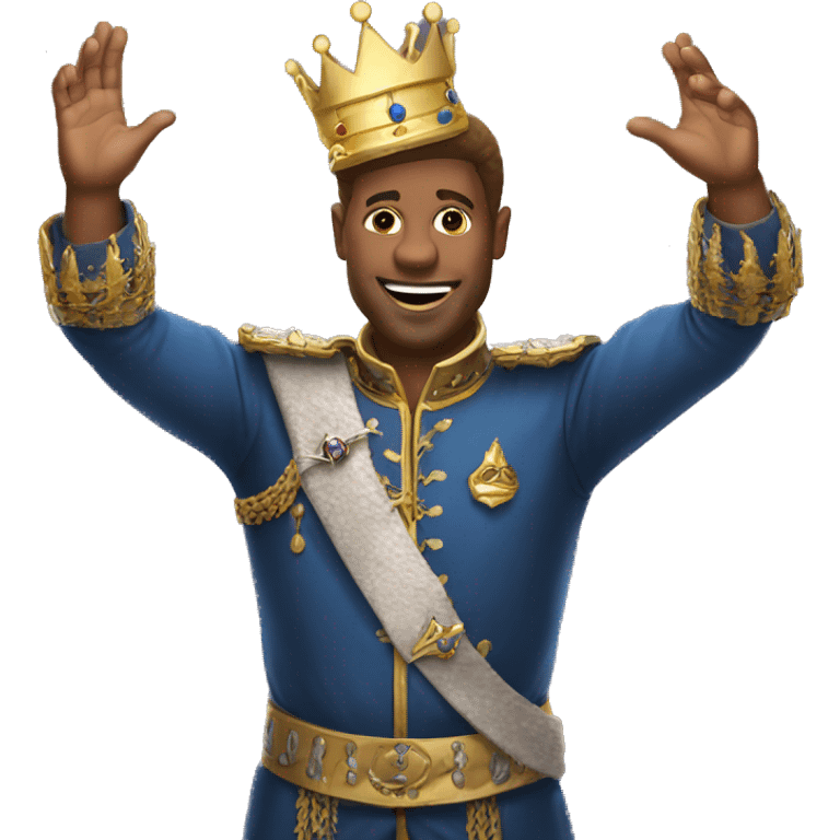 king baldwin hand raise emoji