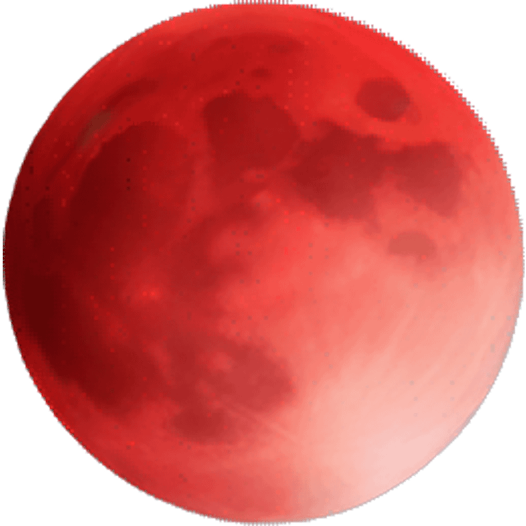 crimson colored moon emoji