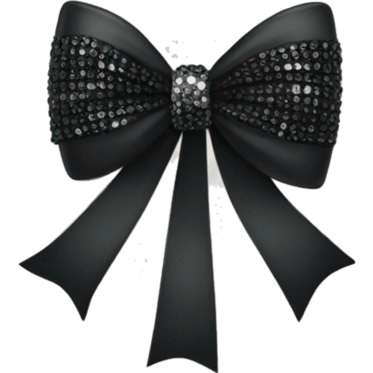 Black bow with diamonds on it  emoji