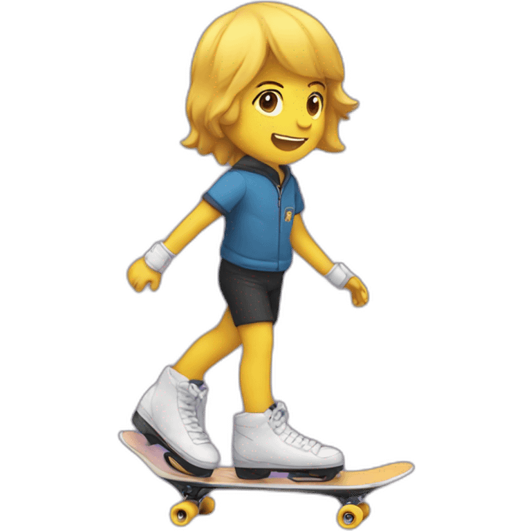 Ace-on-skate emoji