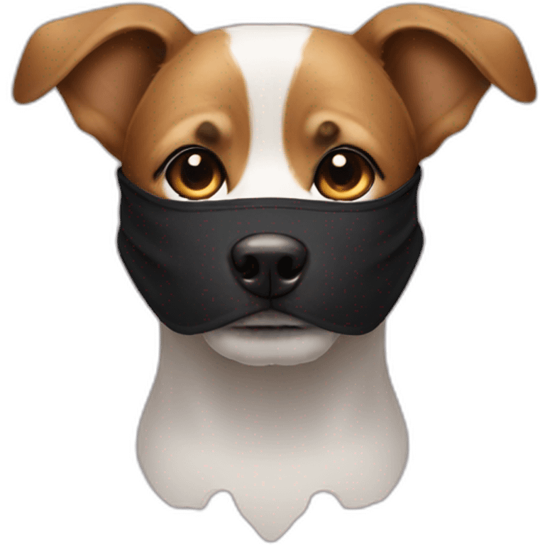 Chien avec un masque  emoji