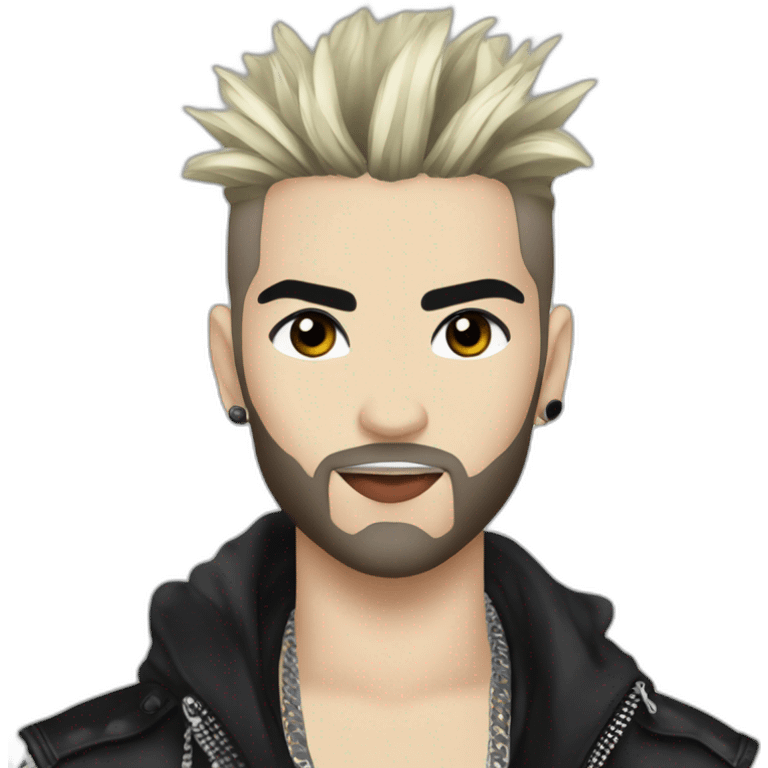 bill kaulitz channteur du groupe tokio hotel emoji