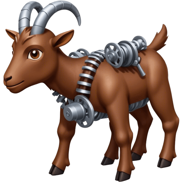 Mechanical Goat(Ram) man 2/3 up view emoji