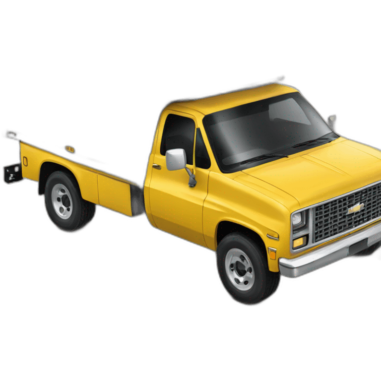 yellow Chevrolet Blazer freight truck emoji