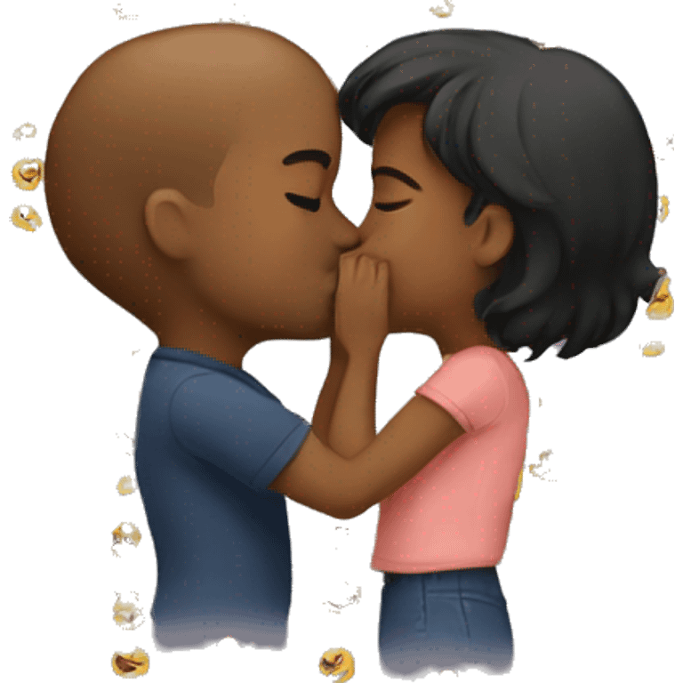 Boy kissing girl emoji