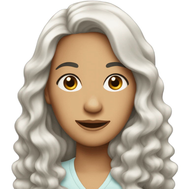 Janice Hosenstein from friends with long wavy black hair emoji