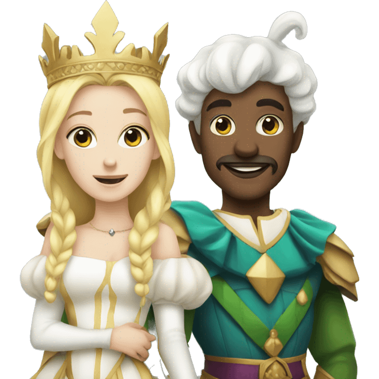 White Princess and white jester emoji