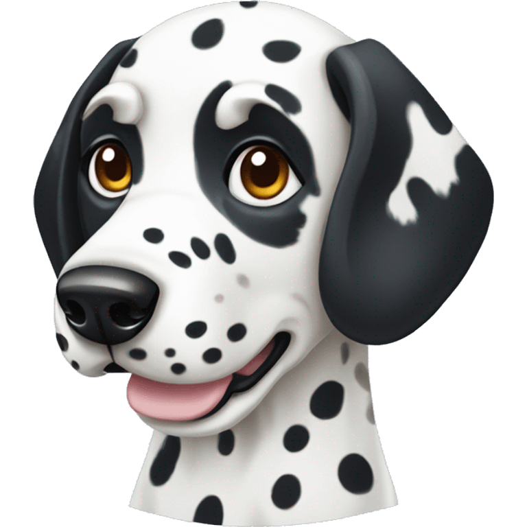 pixel dalmatian dog emoji