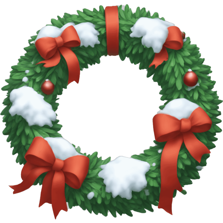 Snowy wreath with baul bauls  emoji