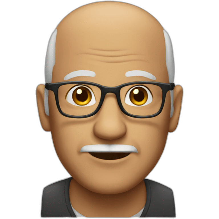 Old mid bald man with glasses emoji