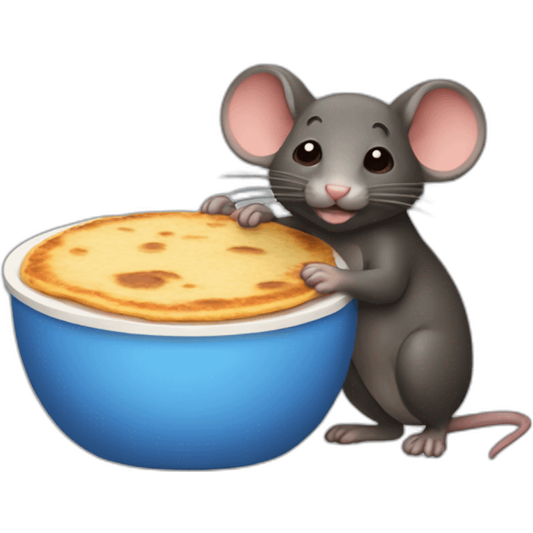 RATON con pupusas emoji